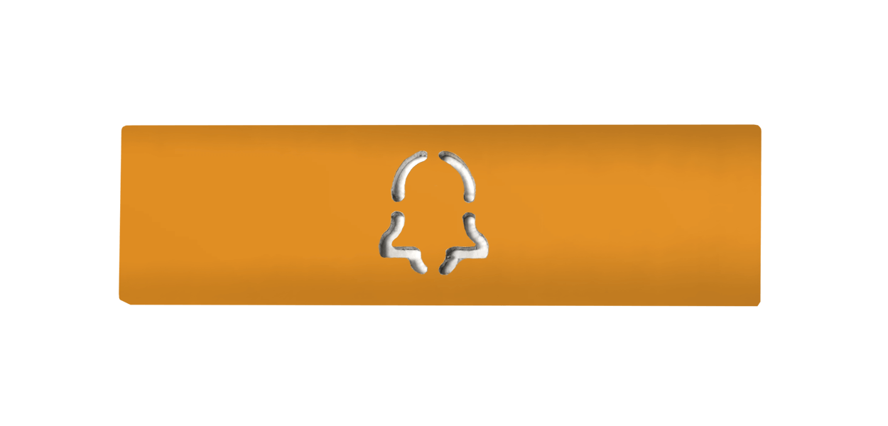 Doorbird DoorBird D21x Namensschild für eine Ruftaste, Glockensymbol – RAL 1037