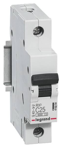 Legrand 419204 RX3 LS-Schalter C 25A 1-polig 6kA 230/400VAC 1TE
