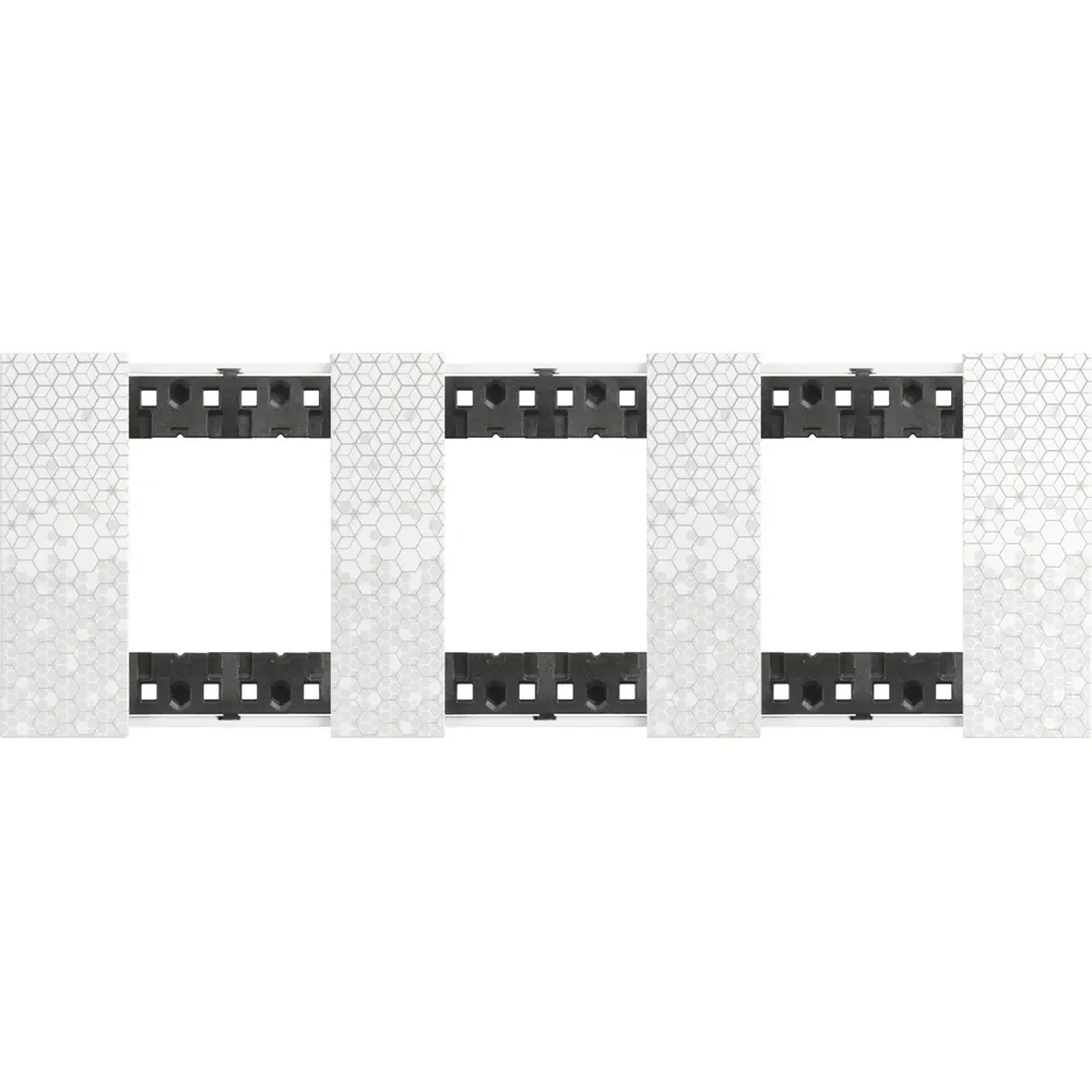 Legrand BTicino KA4802M3MW LivingNow Abdeck- rahmen 3x2-modulig in Farbausführung Pixel