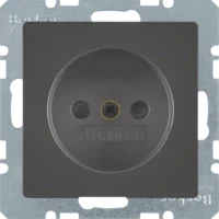 Berker Steckdose anthrazit/sa ohne Schutzkontakt 6167336086