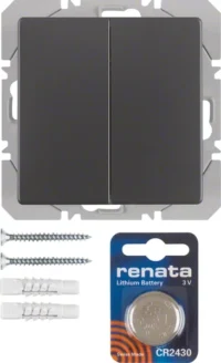 Berker KNX-Funk Wandsender 2-fach anthrazit samt 85656226