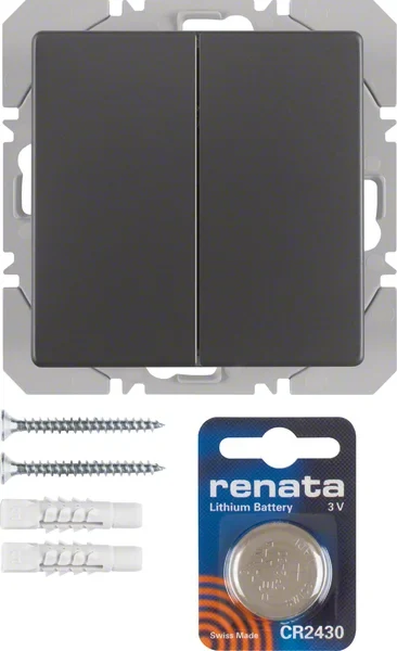 Berker Berker KNX-Funk Wandsender 2-fach anthrazit samt 85656226