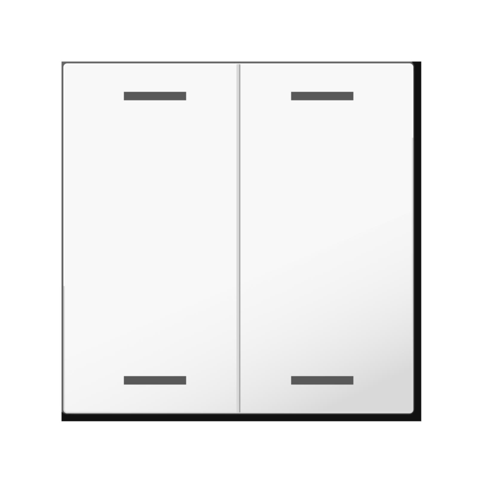 MDT Wippe für KNX Taster Light 55 reinweiß glänzend Neutral BE-TAL55W202.01