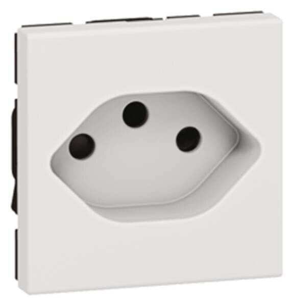 Legrand 077506 Steckdose (SL) Schweiz Typ 13 erhöht Berührungsschutz Mosaic weiß