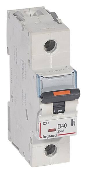 Legrand Legrand 409811 DX3 LS-Schalter D 40A 1-polig 25kA 230/400VAC 1,5TE