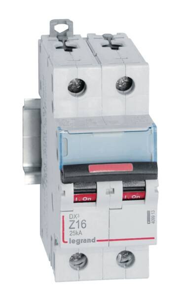 Legrand Legrand 409913 DX3 LS-Schalter Z 16A 2-polig 25kA 400VAC 2TE