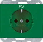 Berker SCHUKO-Steckdose grün glänzend 47357113
