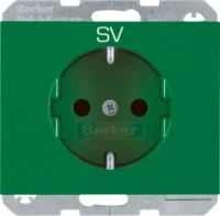 Berker SCHUKO-Steckdose grün glänzend 47357113