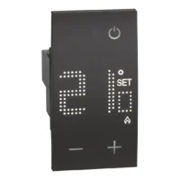 BTicino KG4441 LivingNow 2M Thermostat mit Display in der Farbausführung Black