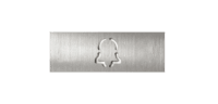 DoorBird D11x Namensschild für eine Ruftaste, Glockensymbol – Edelstahl V4A