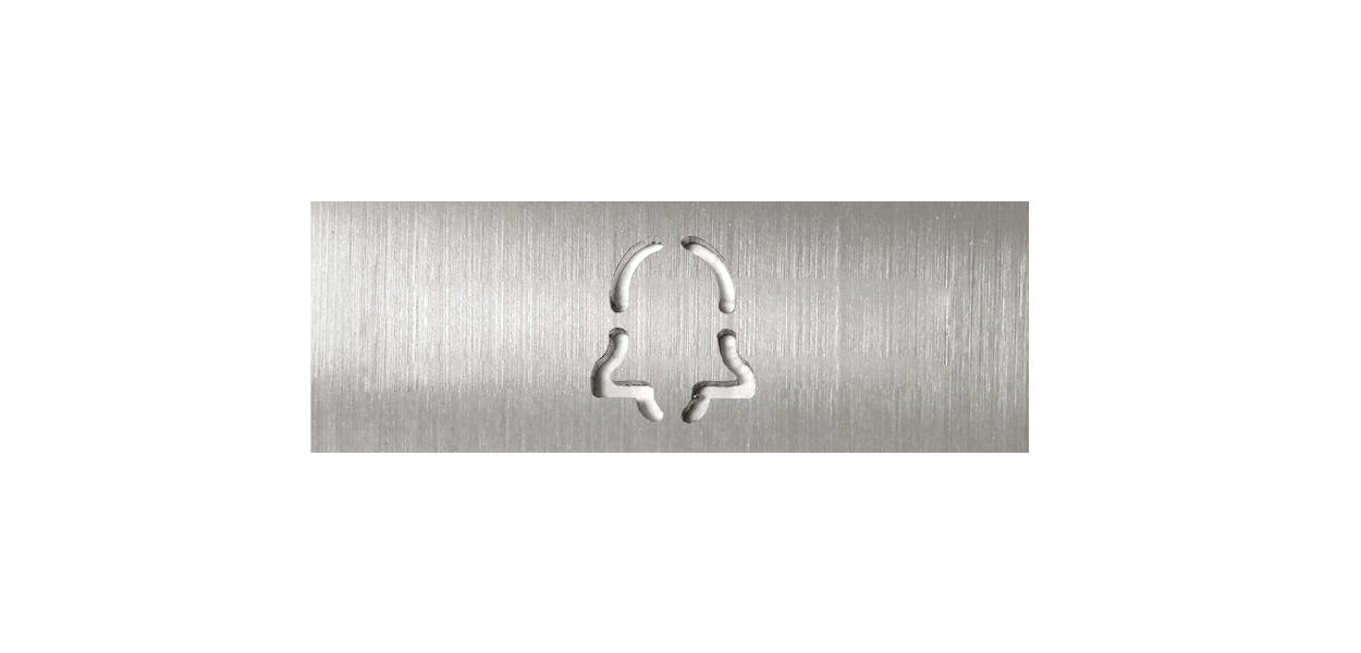 Doorbird DoorBird D11x Namensschild für eine Ruftaste, Glockensymbol – Edelstahl V4A