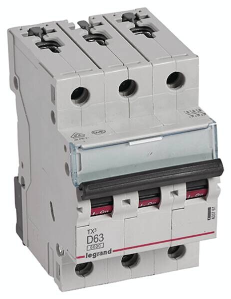 Legrand 403761 TX3 LS-Schalter D 63A 3-polig 6kA 400VAC 3TE