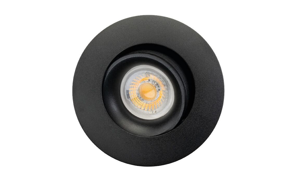SG LEUCHTEN LED-Einbaustrahler 5W Konverter JUNISTAR 905253 dimmbar 1LED schwarz 2700K weiß schwarz