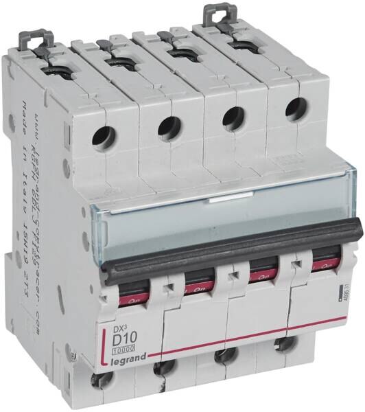 Legrand Legrand 409531 DX3 LS-Schalter D 10A 4-polig 10kA 400VAC 4TE
