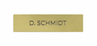 DoorBird D21x Namensschild für eine Ruftaste, individuelle Gravur – Messing-Optik (PVD)