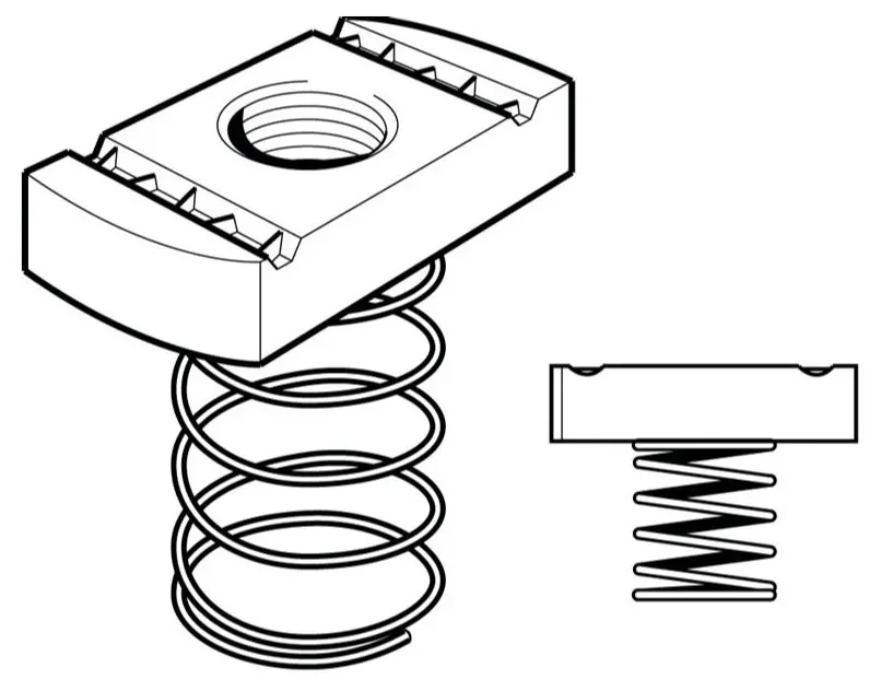 Legrand Legrand PN121G Federgleitmutter lang M12 tauchfeuerverzinkt