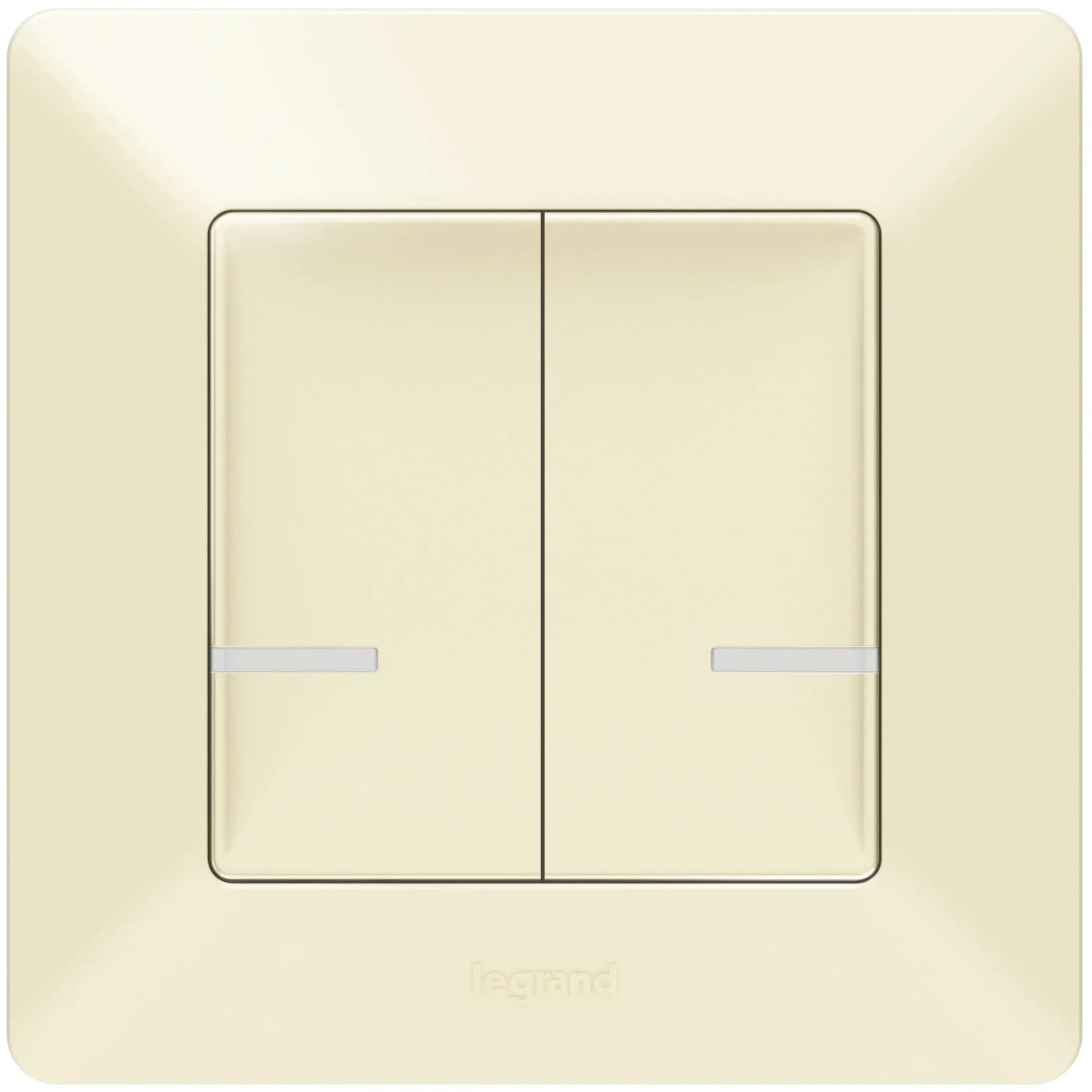 Legrand Legrand 752287 Funk Wandsender Licht 2-fach von Valena Life with Netatmo mandelweiß