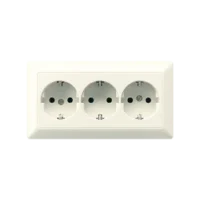 Jung KK-SCHUKO-Steckdose weiß 16A 250V 3-fach AS 523