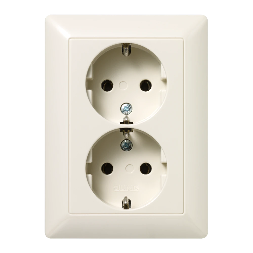 Jung Jung SCHUKO-Steckdose weiß 16A 250V 2-fach AS 5020 U