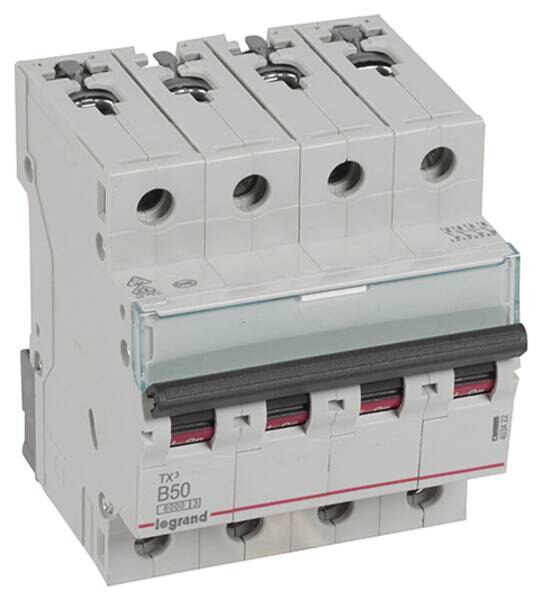 Legrand 403422 TX3 LS-Schalter B 50A 4-polig 6kA 400VAC 4TE