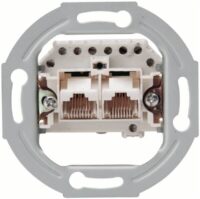 Kopp 33369401 UAE-Anschlussdose Unterputz ISDN-fähig RJ11/12 RJ45 2x8p Sockel