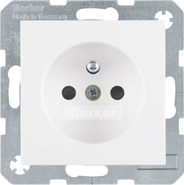 Berker Berker Steckdose pws/gl mit Schutzkontakt 6765768989