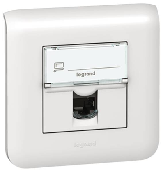 Legrand Legrand 076564 Datendose Kategorie6 1xRJ45 ungeschirmt UTP 2M Mosaic weiß