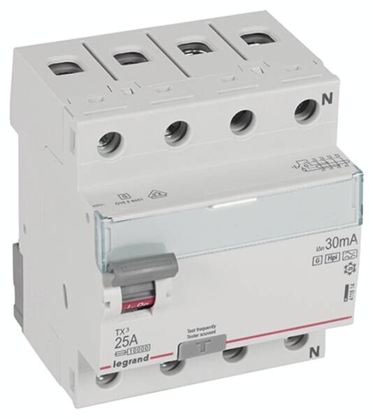 Legrand Legrand 411814 TX3 Fi-Schalter 25A 4-polig 30mA Typ F-G 400VAC 4TE