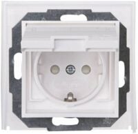 Kopp 954029085 ATHENIS UP-Feuchtraum Schutzkontakt-Steckdose mit Klappdeckel,