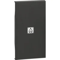 BTicino KG01M2PN LivingNow 2M Tasten- abdeckung mit Symbol Heizung Black