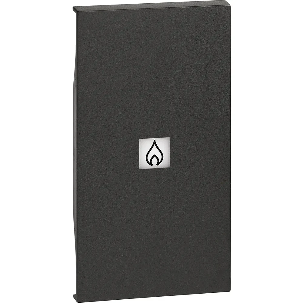 Legrand BTicino KG01M2PN LivingNow 2M Tasten- abdeckung mit Symbol Heizung Black