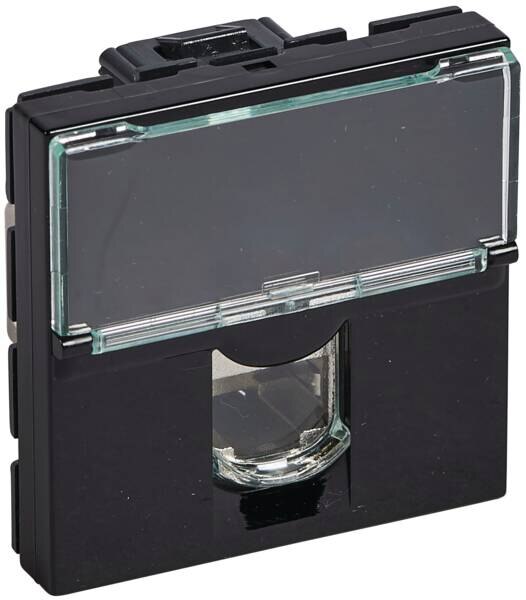 Legrand Legrand 079486 Einsatz 1xRJ45 Kategorie6 STP 2-modulig DPL-Clip Mosaic schwarz