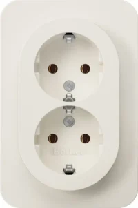 Berker Doppelsteckdose SCHUKO R.1 polarweiß glänz. 47742089