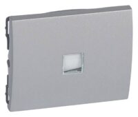 Legrand 771311 Wippe Fenster m.4Symbolen neutral, rot, Licht, Glocke soft Aluminium