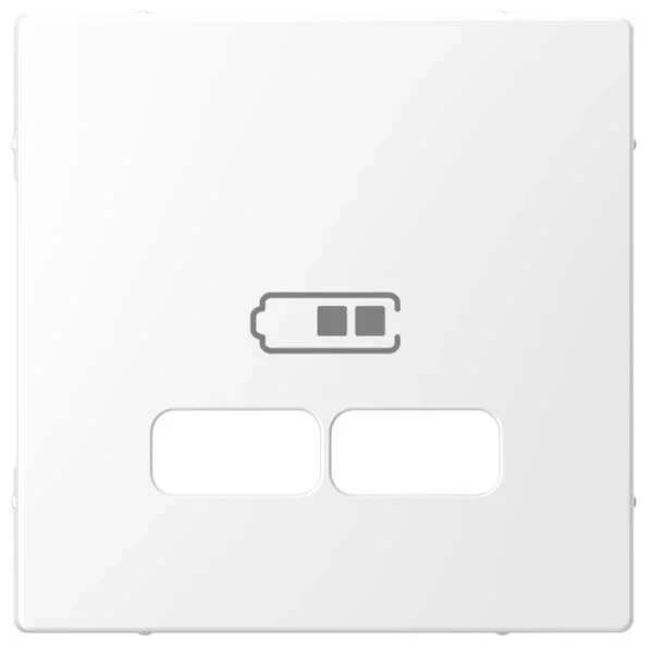 Merten Merten Zentralplatte lotos-weiß für USB Ladest Einsatz MEG4367-6035