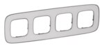 Legrand 754424 Rahmen 4-fach Valena Allure Weiß Mirror Kunststoff Glasoptik