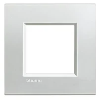 BTicino LNA4802AG LivingLight Abdeckrahmen 1-fach 2M Silber