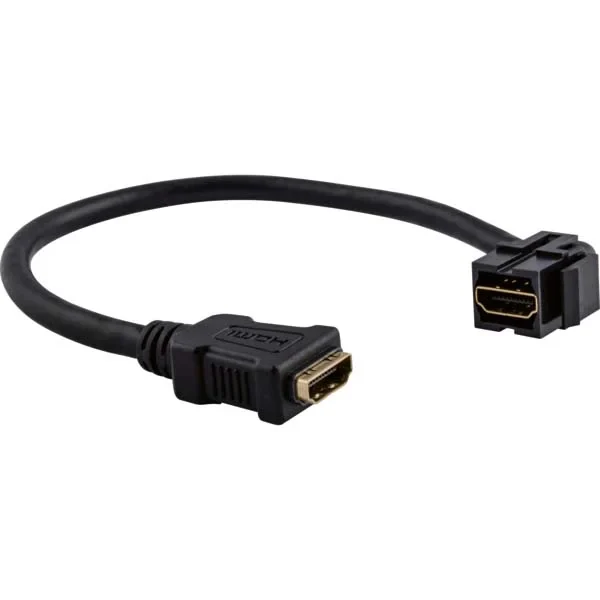 Merten Merten HDMI-Keystone mit Kabelpeitsche schwarz MEG4583-0002