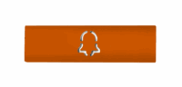 DoorBird D21x Namensschild für eine Ruftaste, Glockensymbol – RAL 2004