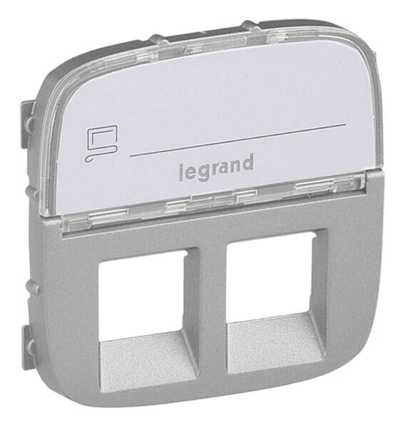 Legrand Legrand 755487 Abdeckung RJ11/RJ45 mit B.-feld 2-fach Valena Allure Aluminium