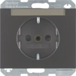 Berker SCHUKO-Steckdose mit Beschriftungsf. 47387006