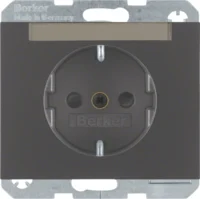 Berker SCHUKO-Steckdose mit Beschriftungsf. 47387006