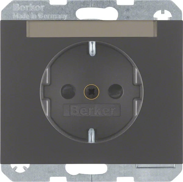 Berker SCHUKO-Steckdose mit Beschriftungsf. 47387006