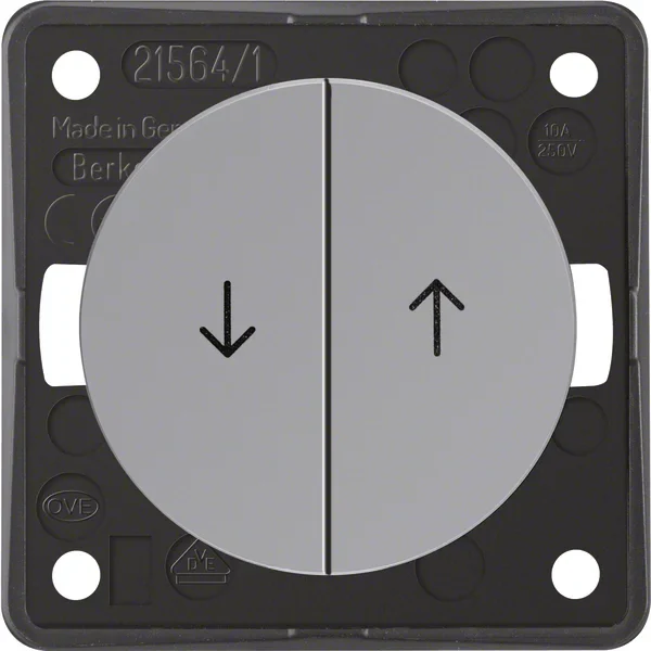 Berker Berker Jalousie-Wippentaster grau glän., Symbol Pfeil 936532507