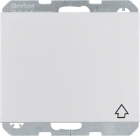 Berker SCHUKO-Steckdose aluminium mit Klappdeckel 47517203