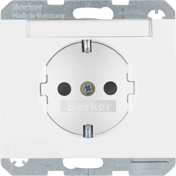Berker Berker SCHUKO-Steckdose pws mit Beschriftungsfeld 47387009