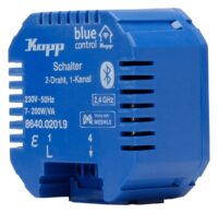 Kopp 864002019 Blue-control Schaltaktor Schalter 1-Kanal 2-Draht mit Bluetooth