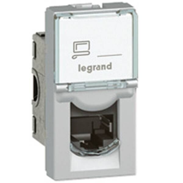 Legrand Legrand 079473 Datendose Kategorie6A STP 1M Aluminium Mosaic