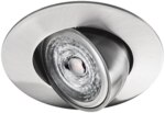 SG LEUCHTEN LED-Einbaustrahler 6W dimmbar weiß JUPITER 997171 1LED Edelstahl 3000K 360lm matt