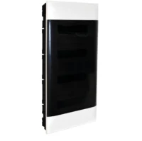 Legrand 135174 UP-Hohlwandverteiler mit Rauchglastür weiß 4x12M Praktibox S